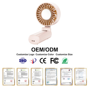 Ventilateur de main rafraîchissant 3600mAh, longue autonomie 12h, affichage numérique LED, design pliable à 180°, couleur personnalisable, 225g, utilisation <span class=keywords><strong>voiture</strong></span> et extérieur - Product Image 2