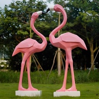 Statues de flamants roses en fibre de verre personnalisées en gros pour hôtels, centres commerciaux, expositions à domicile – Design durable pour la décoration de jardins et d'intérieurs – Sculptures d'animaux
