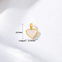 Witte Mica hanger DIY hartvormige klavertje vier rechthoekige hanger ketting oorbel armband