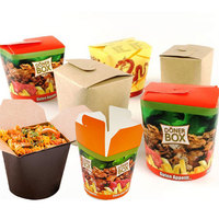 Nudel- und Döner-Kebab-Box zum Mitnehmen, 16oz 26oz 32oz 64oz Individualisierte Kebab-Box, Kraftpapier-Verpackung für Döner-Kebab zum Mitnehmen