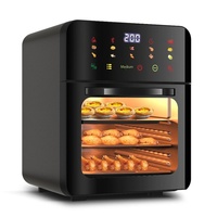 Friteuse à air moderne 5L en acier inoxydable avec écran tactile, affichage LED, multifonction (rôtir, cuire, déshydrater), revêtement antiadhésif PTFE