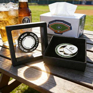 Marqueurs de balle de golf personnalisés avec motifs variés, fabriqués sur mesure en usine en Chine, accessoires de poker en forme de jeton - Product Image 2