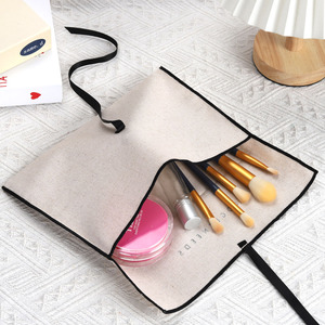 Eco-friendly Durable Custom Logo Printing Cotton Linen <b>Envelope</b> Bag Vivid Makeup Cosmetic Packaging Cotton Linen Dust Pouch - Product Image 4
