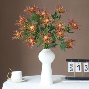 Plantes Artificielles Chardon Spray Eryngoes Houx de Mer <span class=keywords><strong>Eryngium</strong></span> <span class=keywords><strong>Foetidum</strong></span> Fleur pour Maison Bouquet De Mariage Centre De Table Décor De Fête - Product Image 2