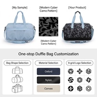 Bolsa de Viaje Impermeable con Compartimento para Zapatos, Bolsillo para Separación de Objetos Secos y Húmedos, Múltiples Bolsillos, Gran Capacidad, Bolsa de Gimnasio para Fin de Semana