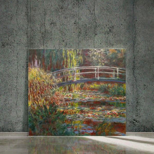 Reproduction de l'œuvre de <span class=keywords><strong>Claude</strong></span> <span class=keywords><strong>Monet</strong></span>, <span class=keywords><strong>Les</strong></span> Nymphéas, l'harmonie verte, impression numérique sur toile avec cadre écologique pour la décoration intérieure - Product Image 3