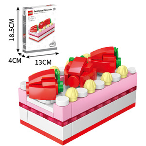 HY DRSTAR Set Educativo di Blocchi per Costruire Dessert, Giocattolo in Plastica ABS Compatibile con <span class=keywords><strong>Lego</strong></span> per Bambini - Product Image 5