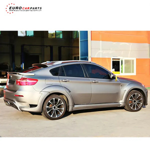 Kit carrosserie complet en PP pour BMW X6 Série <span class=keywords><strong>E71</strong></span> (modèles 2015-2016) style HM, comprenant pare-chocs avant, diffuseur arrière, extensions d'ailes et jupes latérales. - Product Image 6