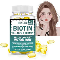 Complément alimentaire HealoRena en gélules molles de biotine et collagène, vitamines, kératine, collagène, biotine, gélules molles pour les cheveux