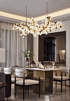Lustre moderne en forme de grappe, lampe suspendue décorative pour salle de banquet, villa, hall d'hôtel, lustre en verre LED moderne, éclairage décoratif artistique