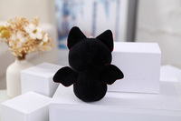 Peluche de chauve-souris diable de dessin animé, petite poupée mignonne à suspendre, porte-clés avec rembourrage en coton PP, pour les 14 ans et plus, personnalisable pour Halloween