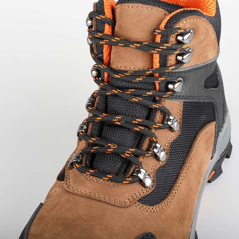 zapatos de trabajo high quality low cut hkaki genuine leather shoelaces safety boots with EVA and rubber outsole for men