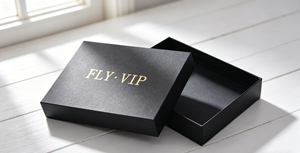 Two piece <b>gift</b> <b>box</b> made of thickened special <b>black</b> cardboard with gold foil stamping brand logo sturdy - Product Image 3