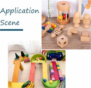 Cuentas de Madera Pulida Personalizables DIY, Bolas de Madera Pequeñas para Tallar, Joyería Hecha a Mano, Arte Popular - Product Image 3