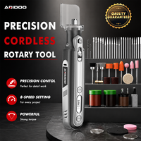 Mini-meuleuse sans fil rechargeable, kit de meuleuse rotative légère à 8 vitesses variables avec protection