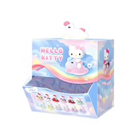 100% Auténtico, Juego de 18 Piezas, Sanrio Hello Kitty, Serie Little Horse Beans, Caja Sorpresa, Linda Figura de Dibujos Animados, Adorno de Escritorio