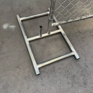 Clôture temporaire amovible en chaîne galvanisée avec base métallique pour barrière de sécurité extérieure - Product Image 3