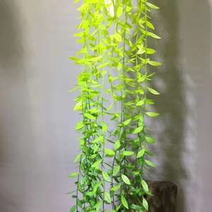 Flores Artificiales <span class=keywords><strong>Sauce</strong></span> <span class=keywords><strong>Llorón</strong></span> Plantas de Plástico Hojas Verdes Vid Colgante para Boda Decoración DIY Plantas Verdes Artificiales - Product Image 2