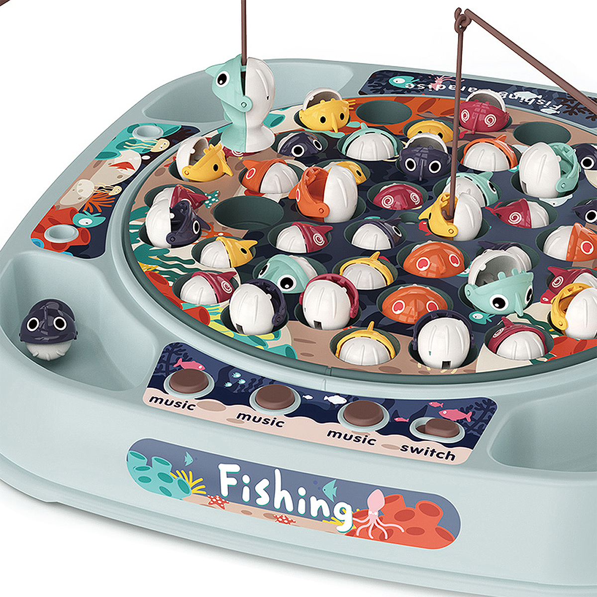 SY Classical Fishing Game Kids' Fishing Toy Two-player Fishing Battle Game Smart Preschool Toy