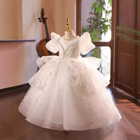 S2057R nouveau Style haute qualité haut de gamme luxe paillettes passerelle fée magnifique moelleux fleur fille robe
