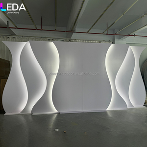 Panel Latar Belakang Pernikahan Akrilik Grosir Pabrik LEDA, Latar Panggung Lampu LED Elegan untuk Dekorasi Aula Pesta Pernikahan - Product Image 3