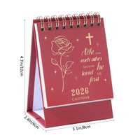 Mini Calendriers de Table Personnalisables en Papier Écologique - Agendas de Bureau Religieux avec Fonction Horloge, Logo Personnalisé, Couleur Personnalisée