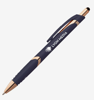 Stylos à bille promotionnels haut de gamme avec logo personnalisé, accent rose doré, fournitures de bureau