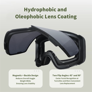 Loxley bán buôn trượt tuyết Kính UV400 bảo vệ tích hợp Snowboard kính chống sương mù tuyết kính cho nam giới phụ nữ thở loạt - Product Image 3