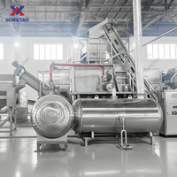 Industriële aardappel- en wortelgroente- en fruitstoomschilmachine, 5t/u continue stoom, voor de conservenindustrie