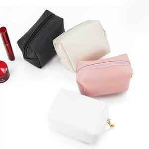 Bolsa de Maquillaje con Cierre, Organizador de Cosméticos, Neceser de Viaje, Impermeable, Portátil, Bolsa de Almacenamiento de Belleza, Pequeña, de Cuero PU - Product Image 1