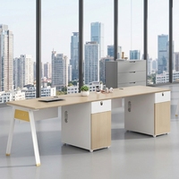 Poste de travail de bureau moderne en bois avec cloison, bureau informatique, table de direction, ensemble de mobilier de bureau pour employés, vente en gros