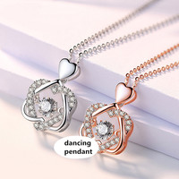 Collier étoile à six branches, pendentif dansant, cadeau de la Saint-Valentin, collier en argent sterling pour femmes