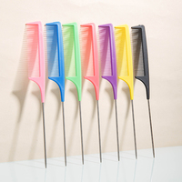 Peigne à queue pointue en métal Wanmei Candy Color pour salon de coiffure, accessoires de barbier, outils de coiffage, soins de beauté