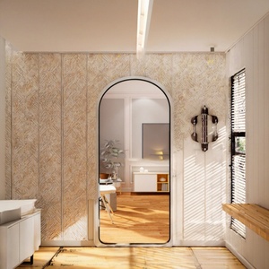 Wholesales Only Chinese Factory Supply Flooring Full Length Mirror Aluminum Alloy Frame Cheap clear Home Decor for Indoor Makeup - Product Image 2