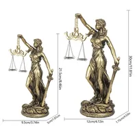 Patung Figurine Polyresin Dewi Themis Perunggu, Patung Dewi Keadilan Yunani yang Dapat Disesuaikan dengan Timbangan, Dekorasi Kantor Hukum