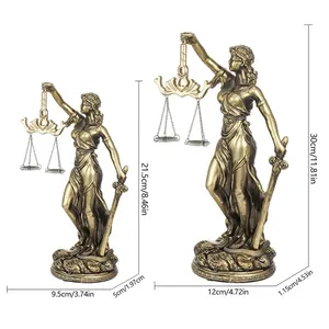 Statuette en polyrésine, déesse Thémiès en bronze, figurine personnalisée de la déesse grecque de la justice avec balance, décoration pour cabinet d'avocats - Product Image 4