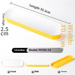 Hot phong cách bán buôn melamine Bộ đồ ăn cho khách sạn nhà hàng sử dụng bền thân thiện với môi hình bầu dục Tấm & sushi món ăn nhẹ - Product Image 6