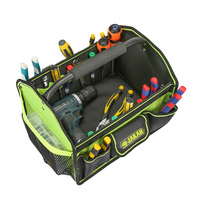 Sac à dos d'électricien à toit ouvert de Construction professionnelle sacs en cuir usinés à la main Kit d'outils électriques sac fourre-tout