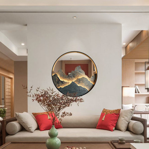 Lampe murale en dalle de roche lumineuse double face, source de lumière LED 220V, style chinois, éclairage décoratif d'entrée et de fond - Product Image 1