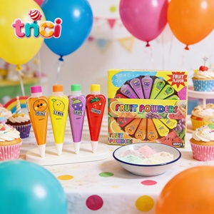 Bonbons en poudre aromatisés aux fruits colorés en tube <span class=keywords><strong>conique</strong></span>, saveurs Orange, Citron, Raisin, <span class=keywords><strong>Fraise</strong></span>, 30 pièces, OEM ODM, faible MOQ, directement de l'usine - Product Image 1