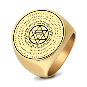 Bague en acier inoxydable 316, modèles anciens des 72 Anges de la Magie, Grands Anges Magiques, Bijoux pour Hommes, Amulette, Bagues R126 - Product Image 1