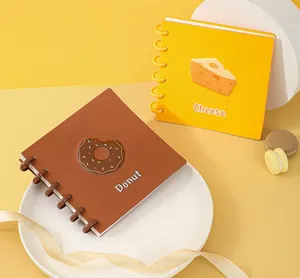 New Portable Mushroom Buckle Detachable Loose-leaf Book Cute Diary Handbook Carry-on Diary