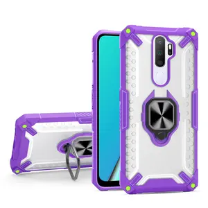 Coque de téléphone magnétique avec anneau de protection, étui antichoc, pour OPPO A52 A72 A11 A12 Reno 3 Pro Realme C11 C12