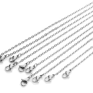 Stainless Steel Cross Chain Necklace 18K Gold Rose Gold Black Color Retention DIY Jewelry Choker <b>Matching</b> Chain - Product Image 5