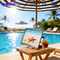 Support de loupe d'écran de téléphone incurvé de 12 pouces, mains libres, protection des yeux, pour la plage, le bord de la piscine, les voyages, le streaming en direct, les jeux
