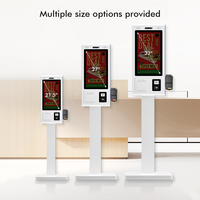 Kiosque de commande automatique sur pied, écran tactile Full HD 32 pouces, imprimante thermique 80 mm, lecteur de code QR, affichage numérique