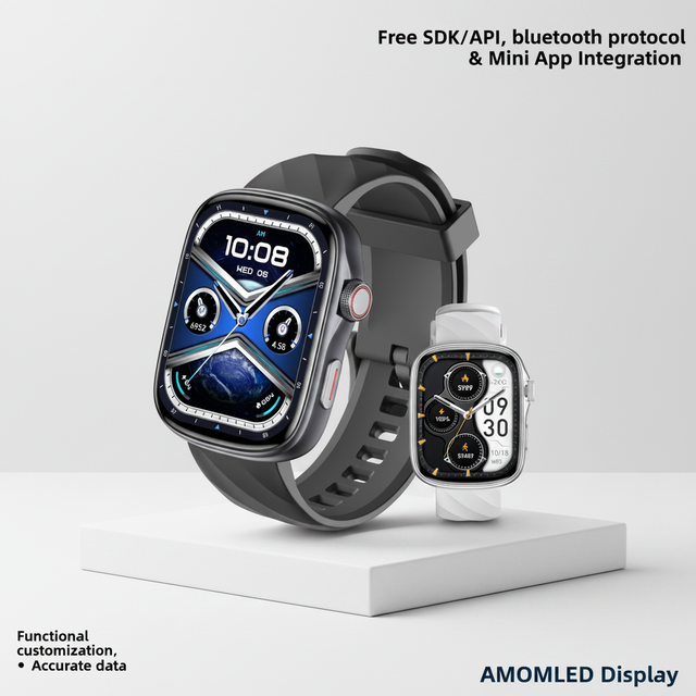 2026 New Square 1.95 Inch AMOLED Smart Watch Answer Call 3ATM Waterproof 360mAh Battery NFC Mobile Payment Unisex