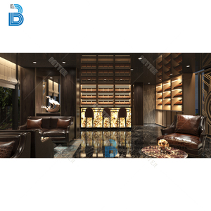 Tủ trưng bày cao cấp với cửa kính bằng gỗ chai rượu hiển thị tủ rượu Kệ rượu hiển thị giá với ánh sáng - Product Image 2