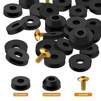 Kit de réparation de robinet, jeu de joints en caoutchouc, assortiment de rondelles plates et biseautées en caoutchouc, jeu de joints d'étanchéité pour robinet, remplacement de joints