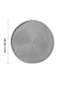 Tabletex卸売プレースマット手作り綿織りプレースマットラウンド断熱パッドプレイスマットダイニングテーブルプレースマット